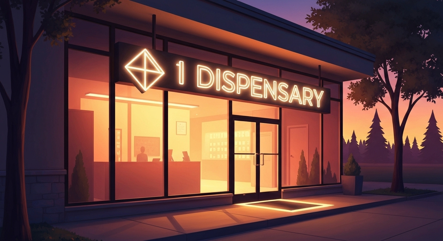 Baraboo dispensary entrance digital art